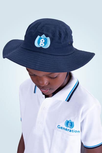 Cricket Hat, Navy, Kids - Image 3